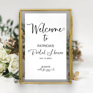Póster Elegante cartel de bienvenida para despedida de so