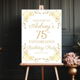 Póster Elegante cartel de bienvenida para la fiesta de cu