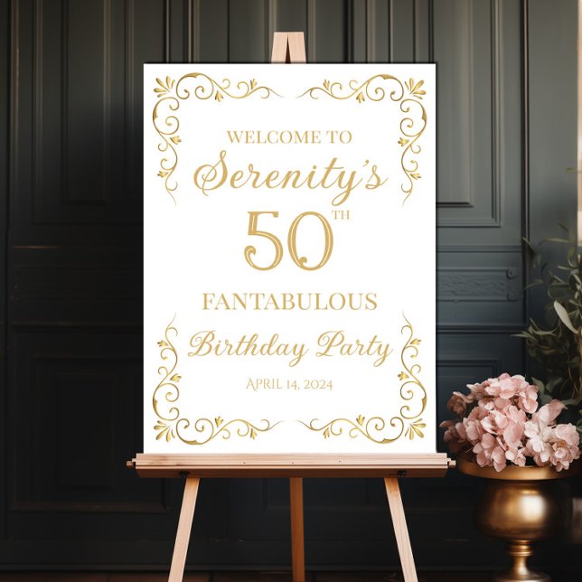 Póster Elegante cartel de bienvenida para la fiesta de cu (Subido por el creador)