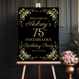 Póster Elegante cartel de bienvenida para la fiesta de cu