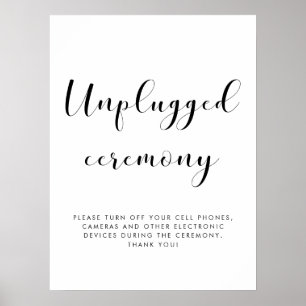 Póster Elegante cartel de boda de la ceremonia desconecta