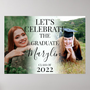 Póster Elegante celebremos la foto del graduado 2