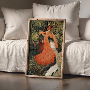 Póster Elegante cerca de un manantial, Vintage