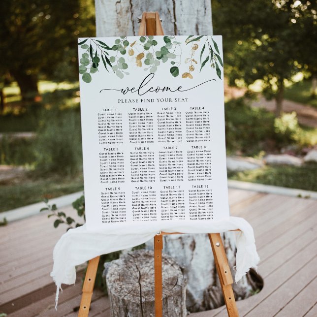 Póster Elegante césped eucalipto verde boda (Subido por el creador)