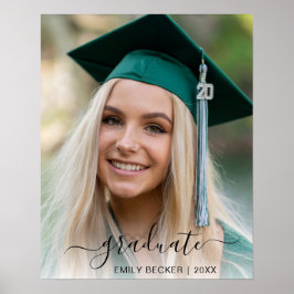 Póster Elegante Chica de guión Graduado de foto