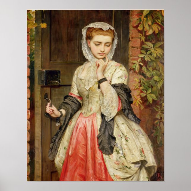 Póster Elegante Chica victoriano de época (Frente)