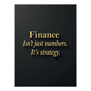 Póster Elegante cita de finanzas   Minimalista 