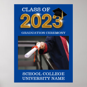 Póster Elegante Clase de Ceremonia de Graduación Moderna