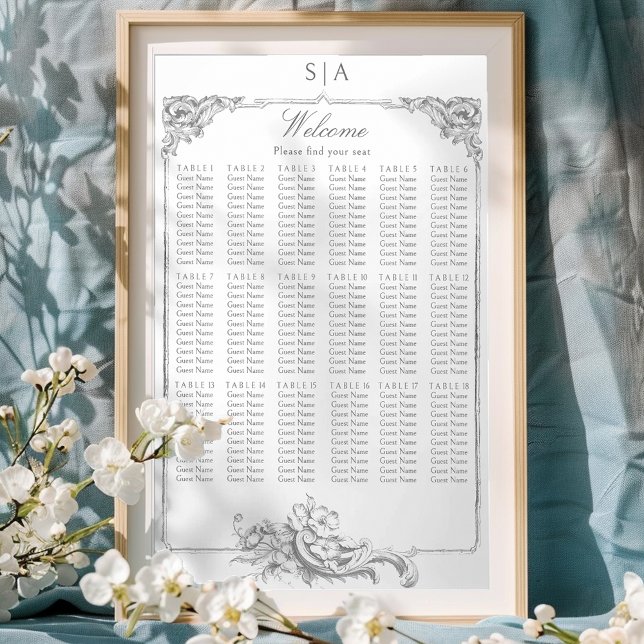 Póster Elegante clásico floral rococó francés (Subido por el creador)