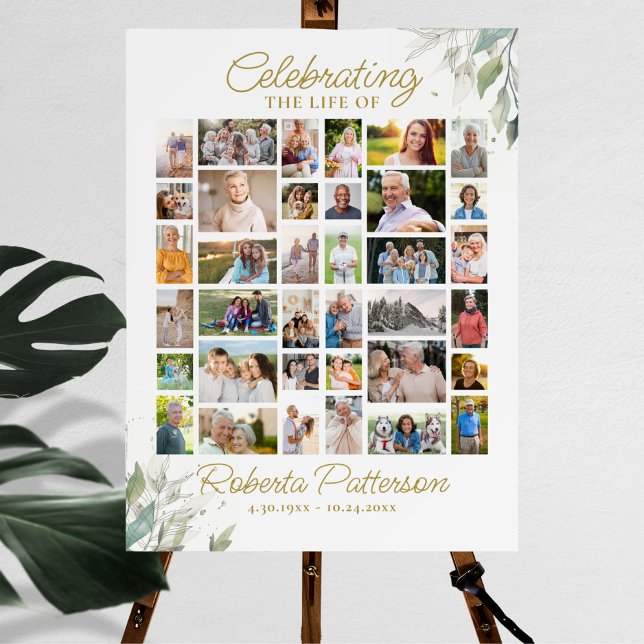 Póster Elegante Collage de fotos Botánico Bienvenida Fune (Subido por el creador)