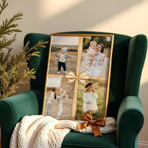 Póster Elegante Collage de fotos de la familia actual Bow