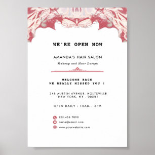 Póster Elegante color de agua rojo y negro