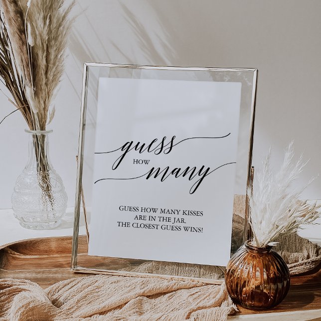 Póster Elegante Conjetura de Besos con Caligrafía Negra (Subido por el creador)