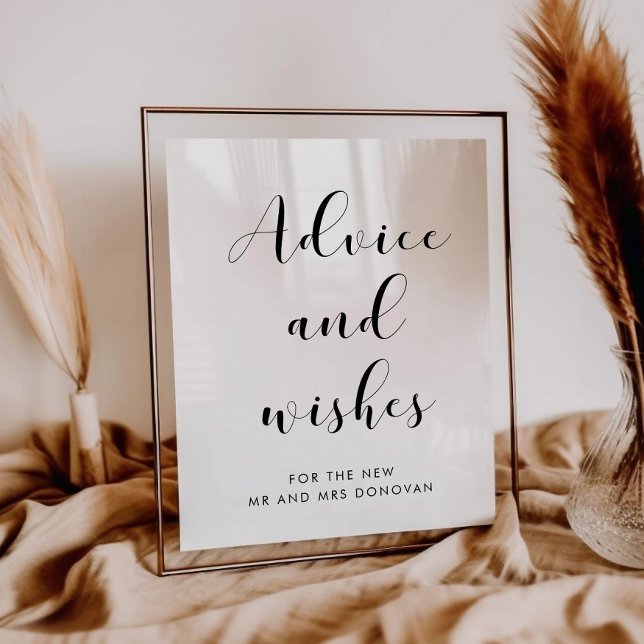 Póster Elegante Consejo y deseos boda signo (Subido por el creador)