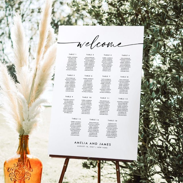 Póster Elegante Cuadro De Asientos De Bienvenida De 15 Me (Subido por el creador)