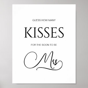 Póster Elegante: ¿Cuántos besos en el juego de ducha de n