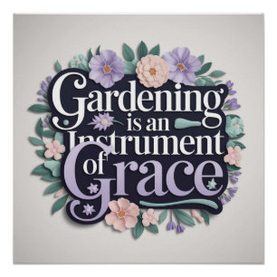 Póster Elegante diseño de la oferta de jardinería