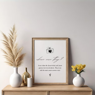 Póster Elegante Donde Estaban Rótulos De Juegos De Ducha