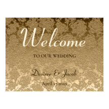 Elegante Dorado Moderno Floral Bienvenido A Nuestr