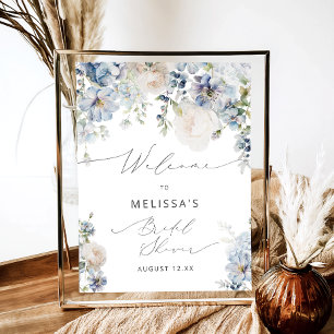 Póster Elegante ducha de novias con flores de Boho Bienve