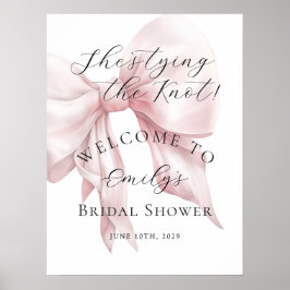 Póster Elegante ducha de novias rosada