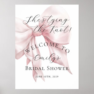 Póster Elegante ducha de novias rosada