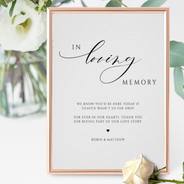 Póster Elegante En El Rótulo Boda De Memoria Amable (Subido por el creador)