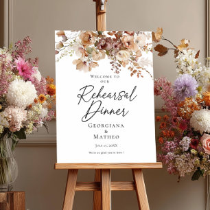 Póster Elegante Ensayo Cena Cena neutral florida bienveni