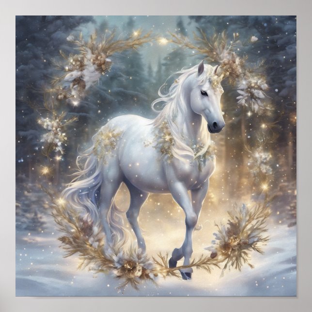 Póster Elegante escena unicornio 3 (Frente)