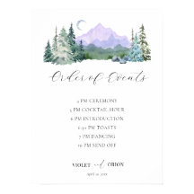 Elegante esquema Boda de las montañas acuarelas