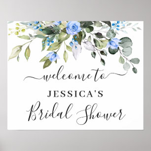 Póster Elegante Eucalipto LLUVIA DE NOVIA Bienvenida