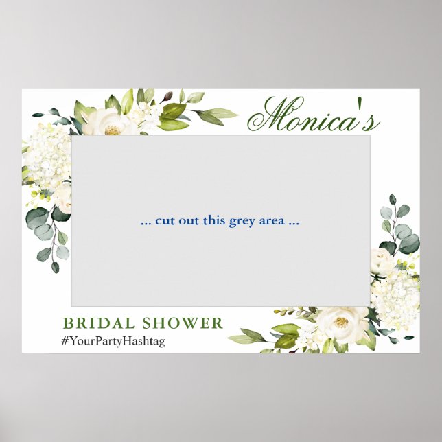 Póster Elegante Eucalyptus Bridal Shower Fotograma Prop (Frente)