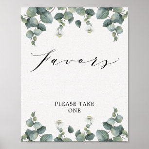 Póster Elegante Eucalyptus Favorece el Rótulo