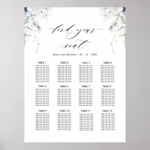 Póster Elegante Felicidad, Letrero de Gráfico de Asientos