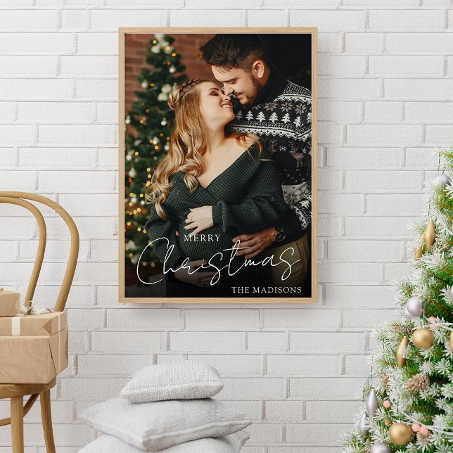Póster Elegante Feliz Navidad Pareja Foto Keepsake (Subido por el creador)