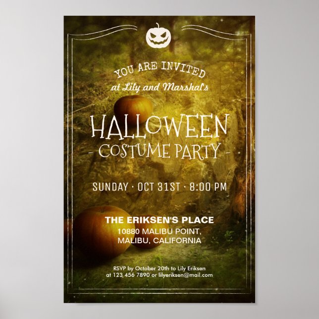 Póster Elegante fiesta de Halloween de época | POSTER (Frente)