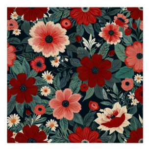 Póster Elegante Floral