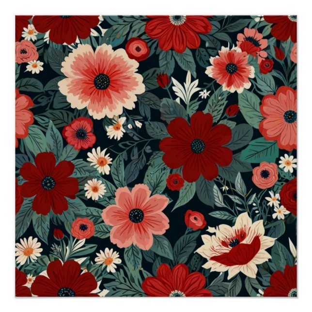 Póster Elegante Floral (Anverso)