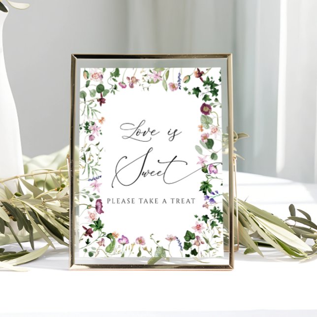 Póster Elegante Floral Bridal Shower Love es dulce Poster (Subido por el creador)