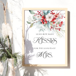 Póster Elegante Floral Cuántos Besos Juega De Ducha Brida