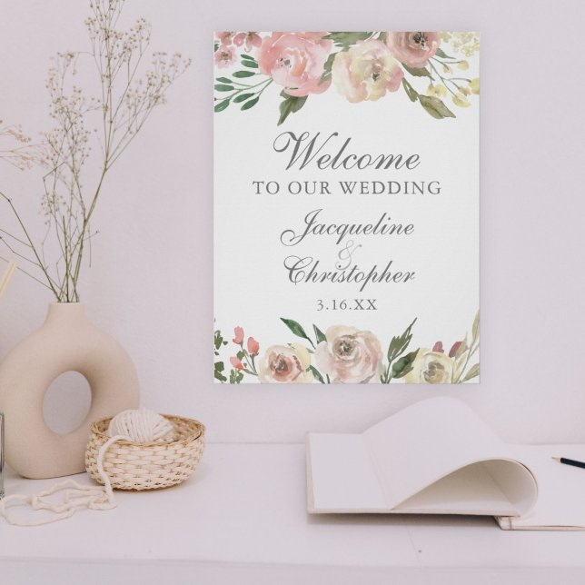 Póster Elegante floral de primavera | Bienvenidos a nuest (Subido por el creador)