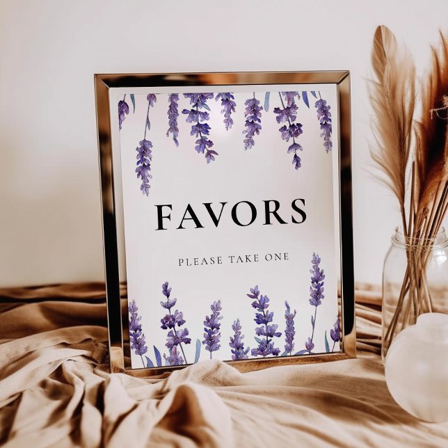 Póster Elegante floral Lavanda de bodas favorece la firma (Subido por el creador)