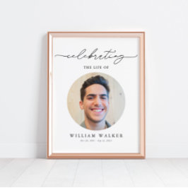 Póster Elegante Foto Celebración De La Vida Bienvenida