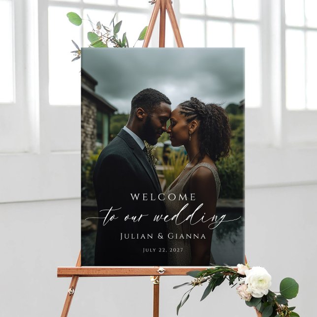 Póster Elegante foto de bienvenida de boda (Subido por el creador)