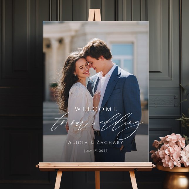 Póster Elegante foto de bienvenida de boda  (Subido por el creador)