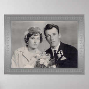 Póster Elegante foto de personalizado de marco de borde m