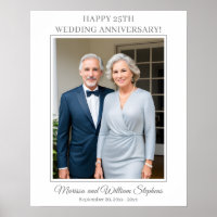 Elegante foto Minimalista del 25° aniversario del 