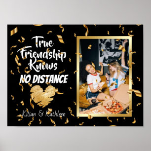 Póster Elegante foto oro alejándose de la distancia de am