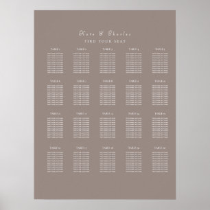 Póster Elegante fotograma Qr Código de asiento