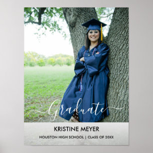 Póster Elegante Graduación Moderna de Fotografía